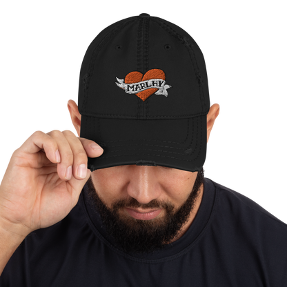 Heart Tattoo Distressed Dad Hat